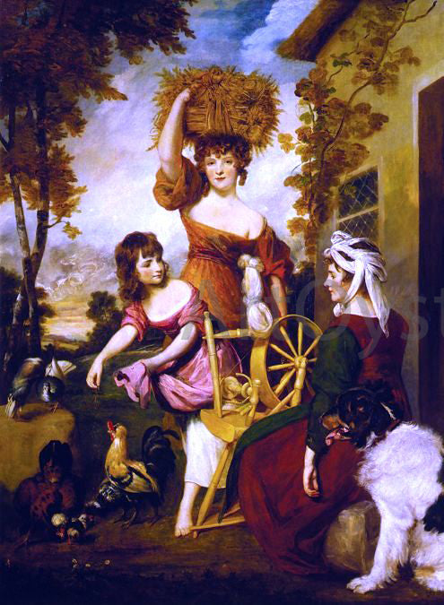  Sir Joshua Reynolds The Cottagers - Canvas Print