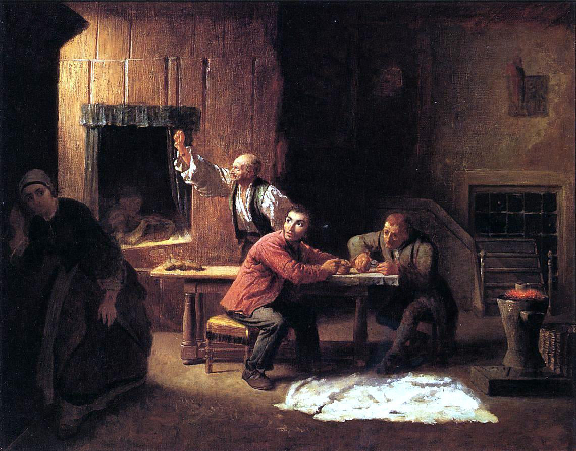  Eastman Johnson The Counterfeiters - Canvas Print