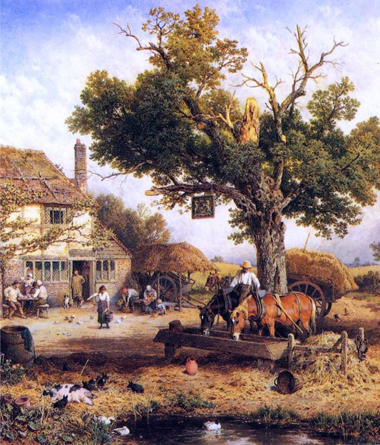  Myles Birket Foster The Country Inn - Canvas Print