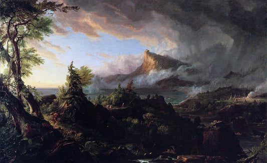  Thomas Cole The Course of Empire: The Savage State - Canvas Print