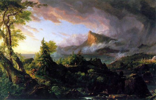  Thomas Cole The Course of the Empire: The Savage State - Canvas Print