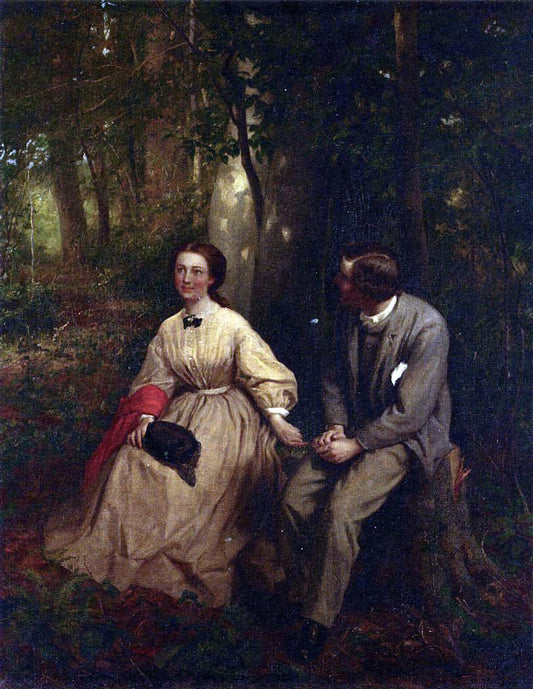  George Cochran Lambdin The Courtship - Canvas Print