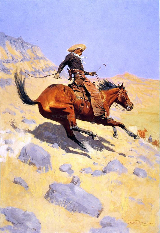  Frederic Remington The Cowboy - Canvas Print