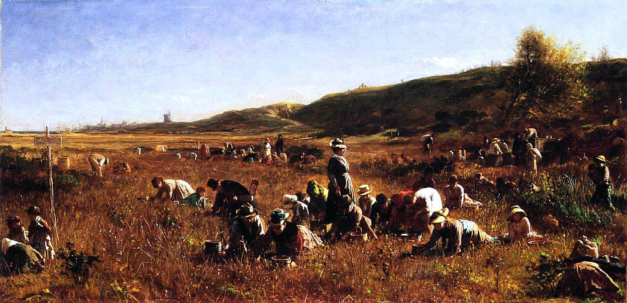  Eastman Johnson The Cranberry Harvest, Island of Nantucket - Canvas Print