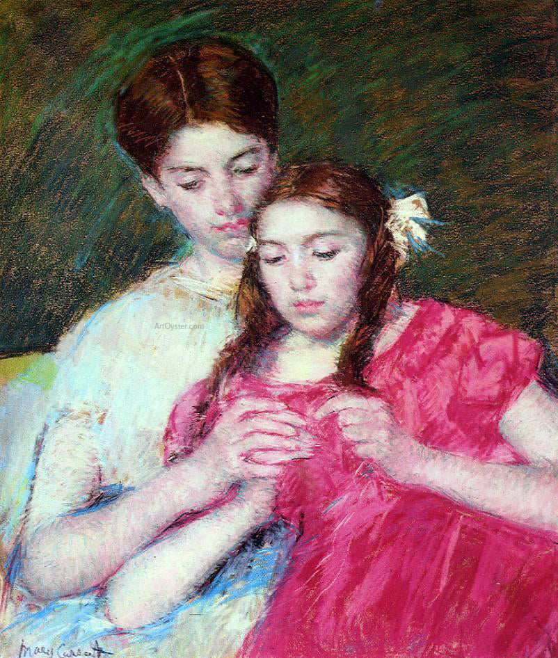  Mary Cassatt The Crochet Lesson - Canvas Print