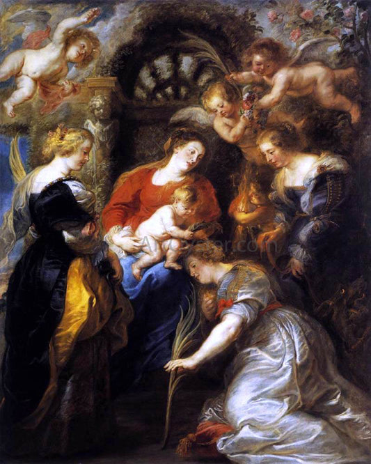  Peter Paul Rubens The Crowning of St Catherine - Canvas Print