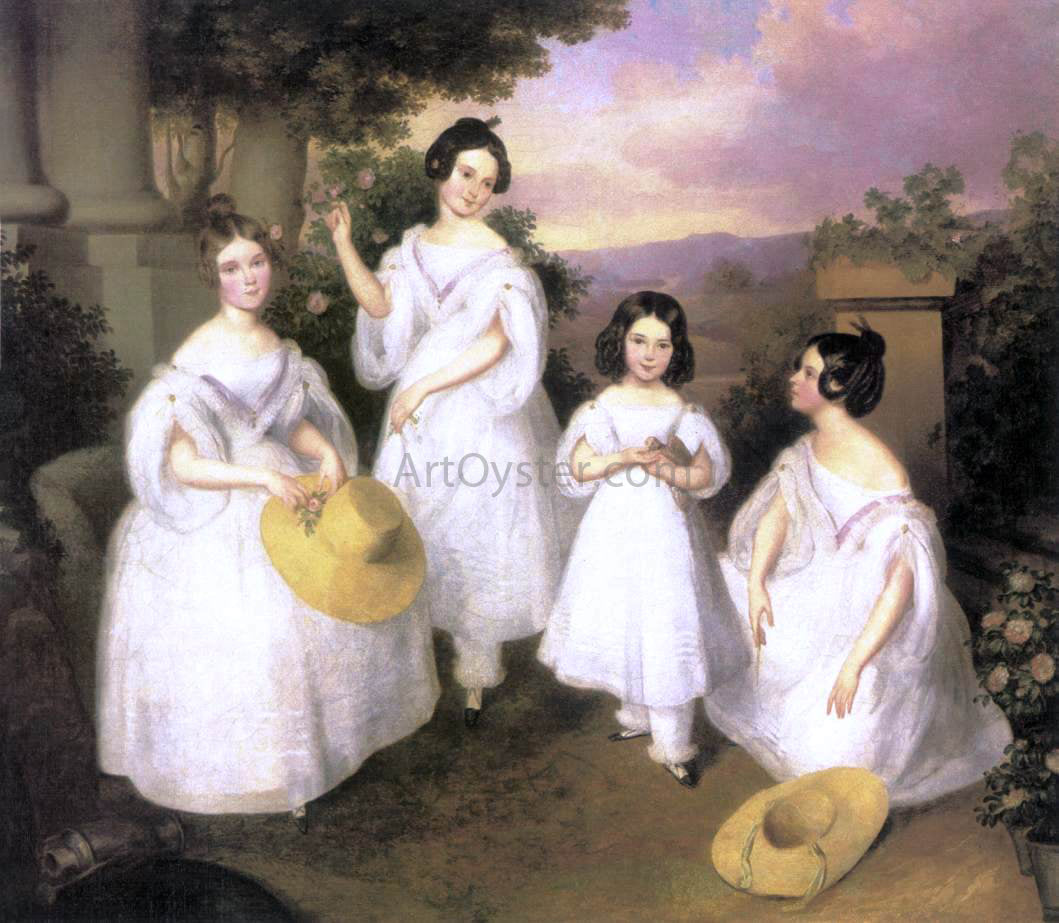  Karoly Brocky The Daughters of Istvan Medgyasszay - Canvas Print