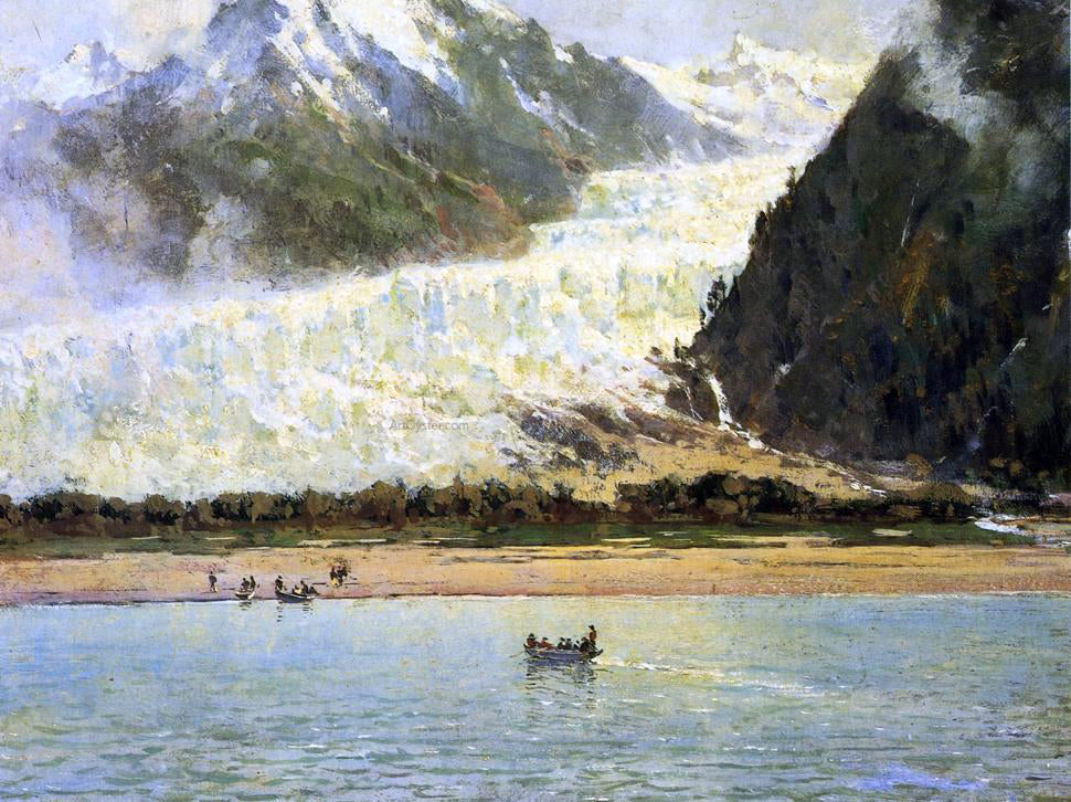  Thomas Hill The Davidson Glacier - Canvas Print