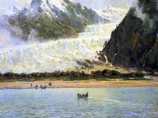  Thomas Hill The Davidson Glacier - Canvas Print