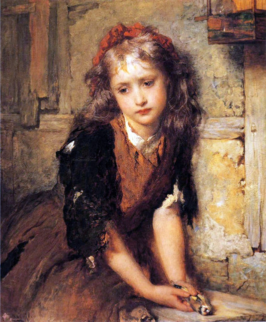  George Edgar Hicks A Dead Goldfinch (also known as "All That Was Left to Love") - Canvas Print
