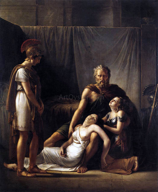  Francois-Joseph Kinsoen The Death of Belisarius' Wife - Canvas Print