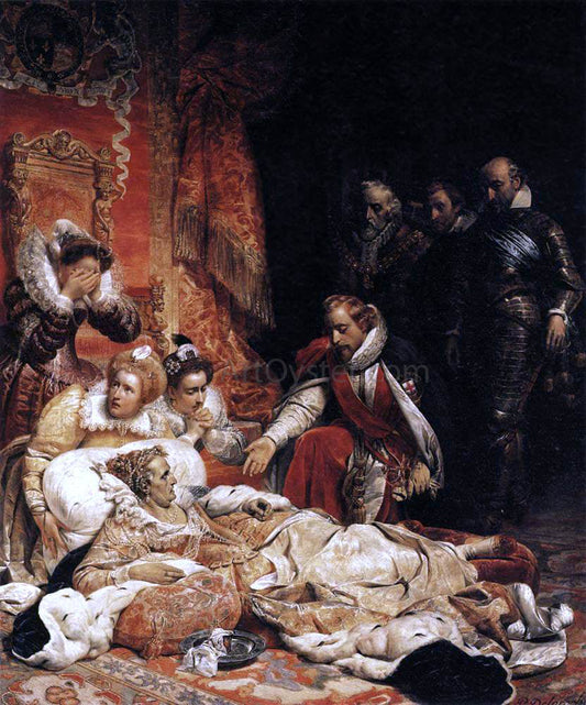  Paul Delaroche The Death of Elizabeth I, Queen of England - Canvas Print
