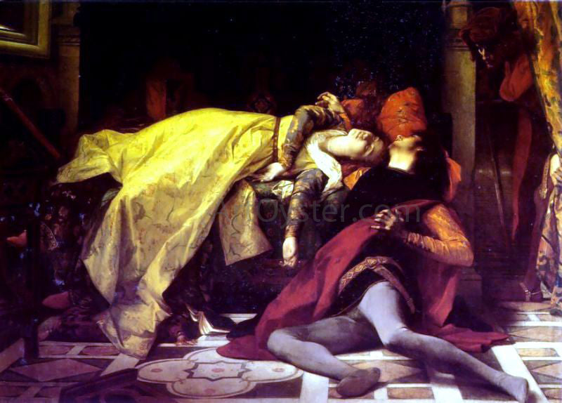  Alexandre Cabanel The Death of Francesca da Rimini and Paolo Malatesta - Canvas Print