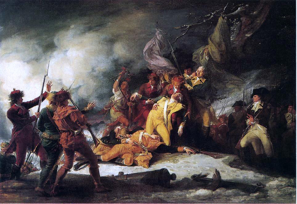  John Trumbull The Death of General Montgomery in the Attack on Quebec, December 31, 1775 - Canvas Print