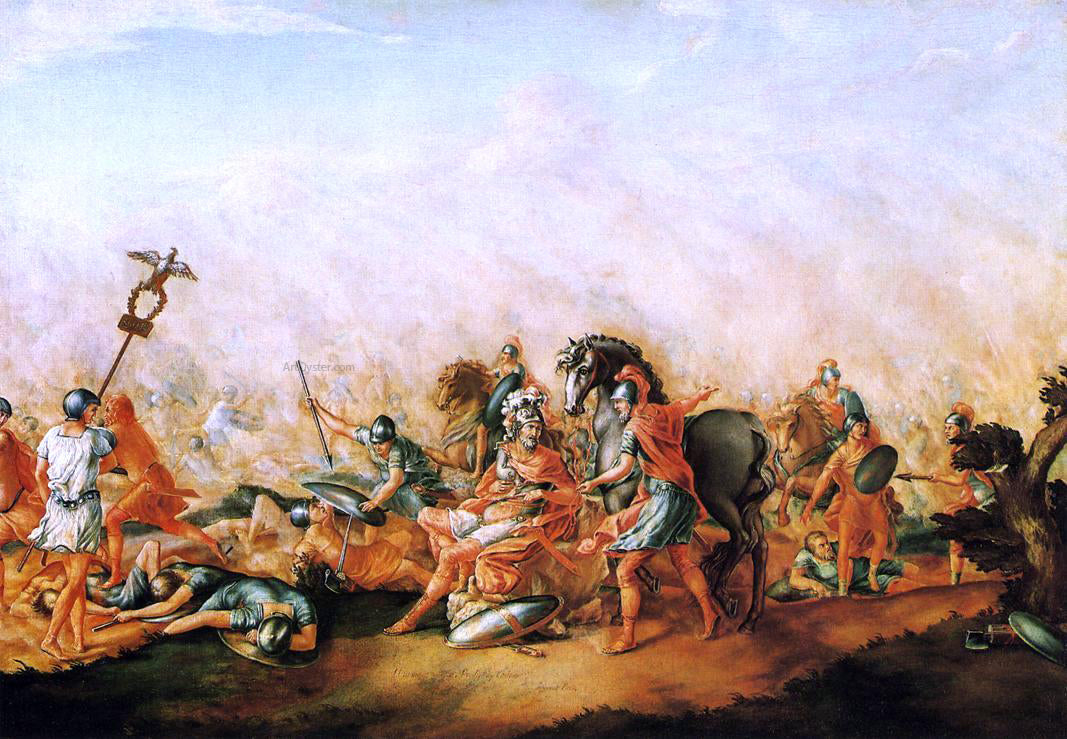  John Trumbull The Death of Paulus Aemilius at the Battle of Cannae - Canvas Print