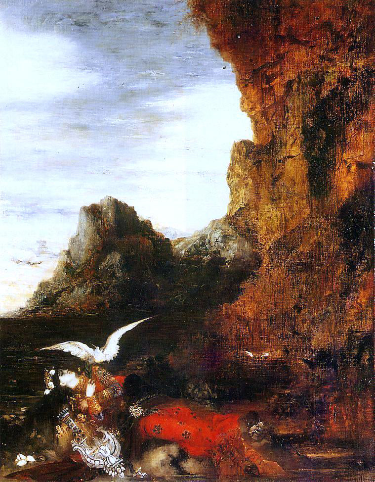  Gustave Moreau The Death of Sappho - Canvas Print