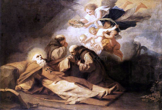  Antonio Viladomat Y Manalt The Death of St Anthony the Hermit - Canvas Print