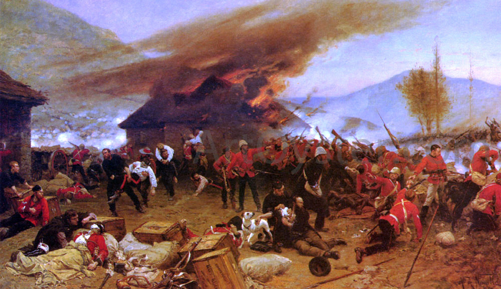  Alphonse De Neuville The Defence Of Rorke's Drift - Canvas Print