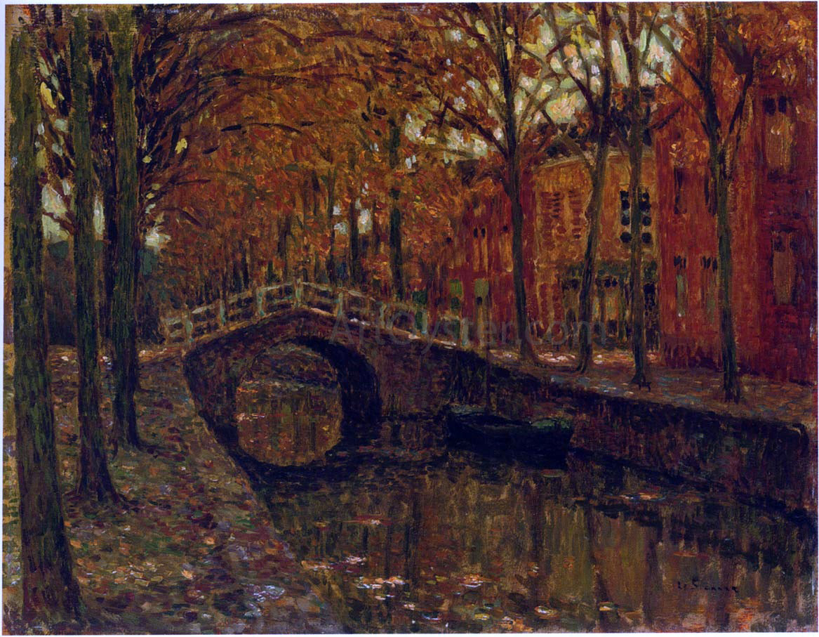  Henri Le Sidaner The Delft Canal - Canvas Print