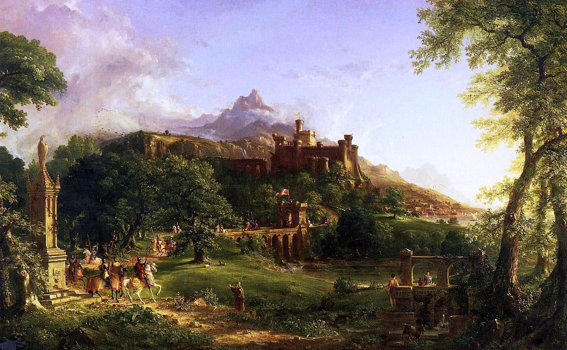  Thomas Cole The Departure - Canvas Print