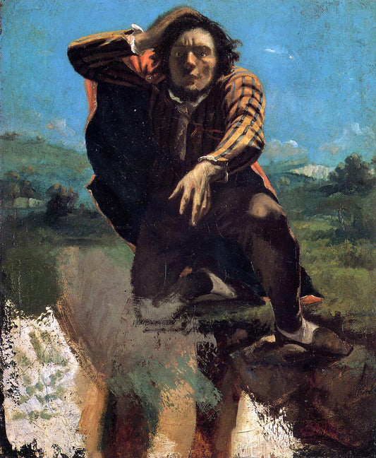  Gustave Courbet The Desperate Man (also known as The Man Made Mad by Fear) - Canvas Print