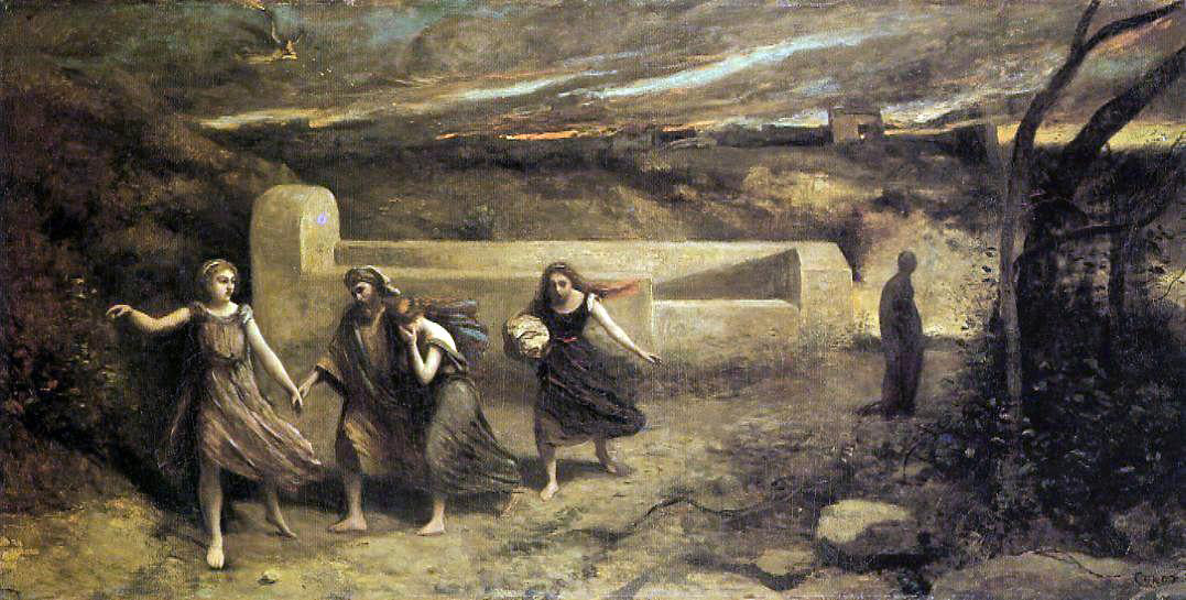  Jean-Baptiste-Camille Corot The Destruction of Sodom - Canvas Print