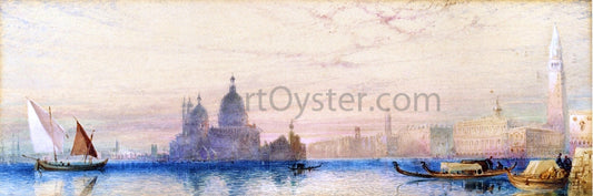  William Collingwood Smith The Dogana and The Church of Santa Maria della Salulte, Venice - Canvas Print