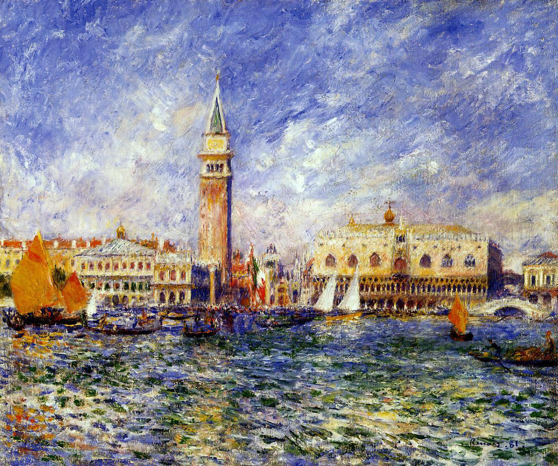  Pierre Auguste Renoir The Doges' Palace, Venice - Canvas Print