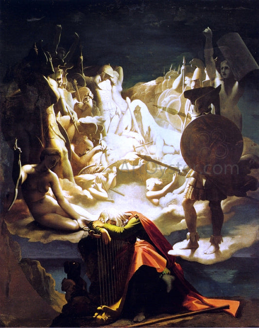  Jean-Auguste-Dominique Ingres The Dream of Ossian - Canvas Print