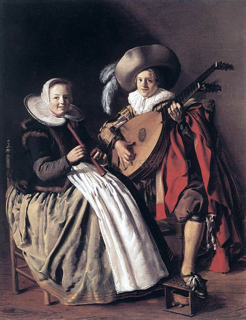  Jan Miense Molenaer The Duet - Canvas Print