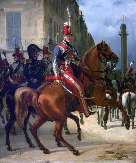  Horace Vernet The Duke of Chartres on Horseback - Canvas Print