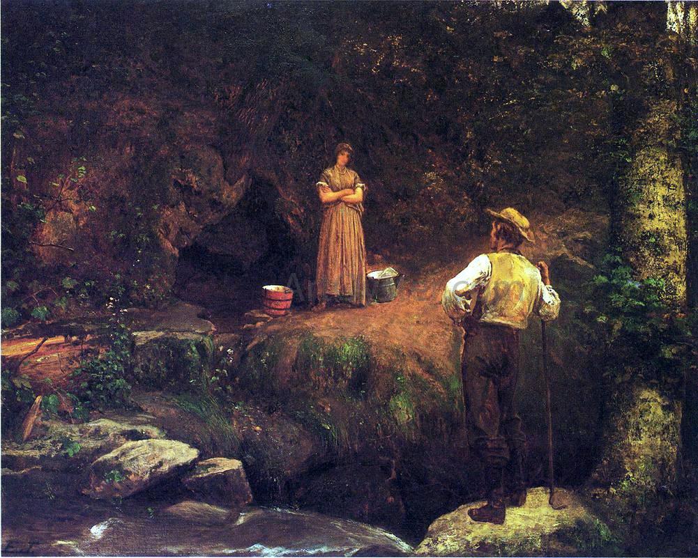  Eastman Johnson The Early Lovers - Canvas Print