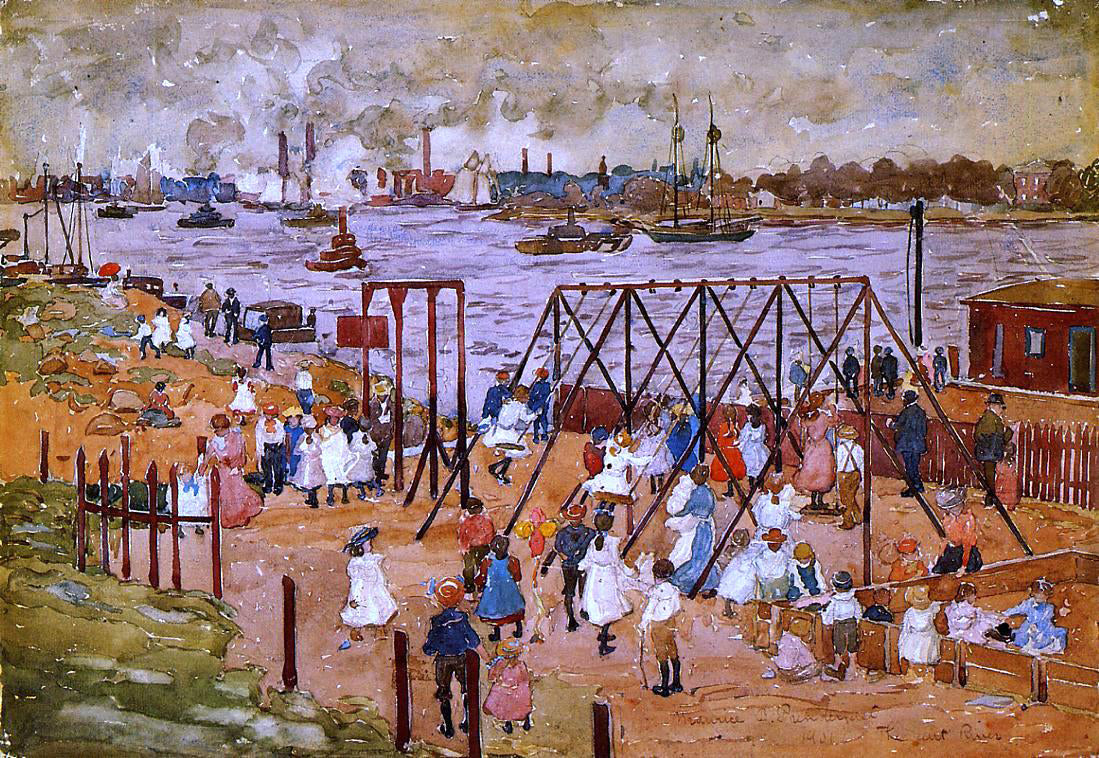  Maurice Prendergast The East River - Canvas Print