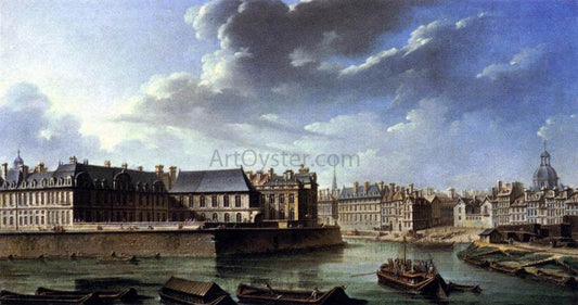  Nicolas-Jean-Baptiste Raguenet The Eastern Tip of Ile Saint-Louis - Canvas Print