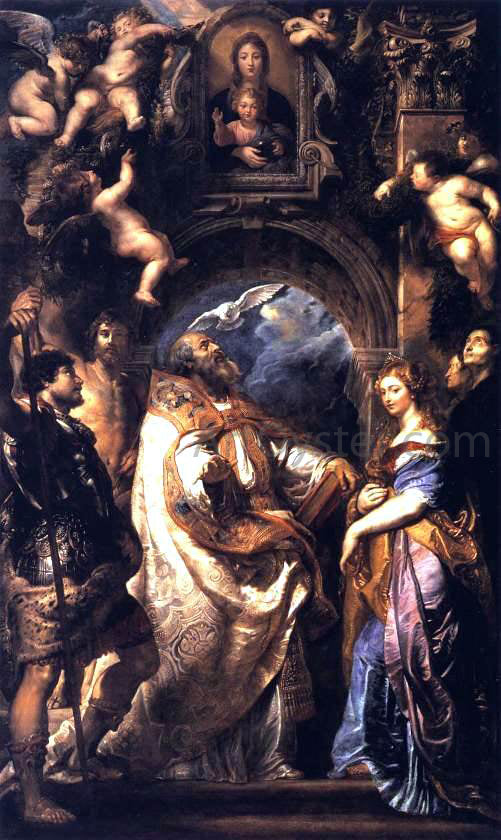  Peter Paul Rubens The Ecstasy of St Gregory the Great - Canvas Print