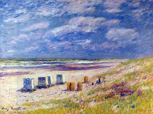  Henri Moret The Egmond Beach, Holland - Canvas Print