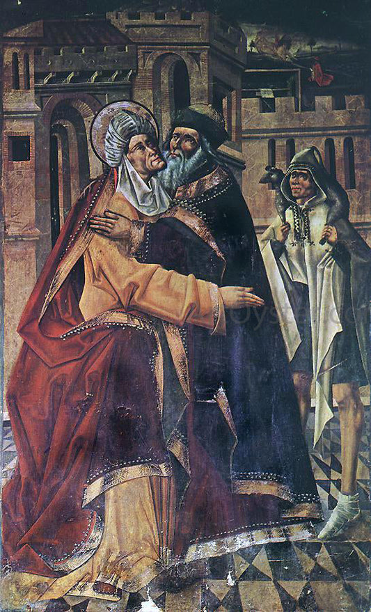  Master of Avila The Embrace - Canvas Print