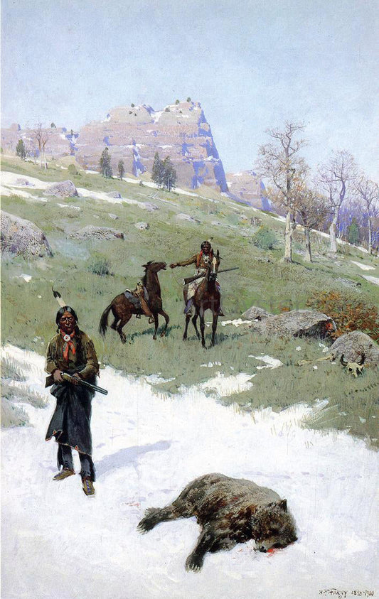  Henry F Farney The End of a Monarch (also known as The Last of His Race) - Canvas Print