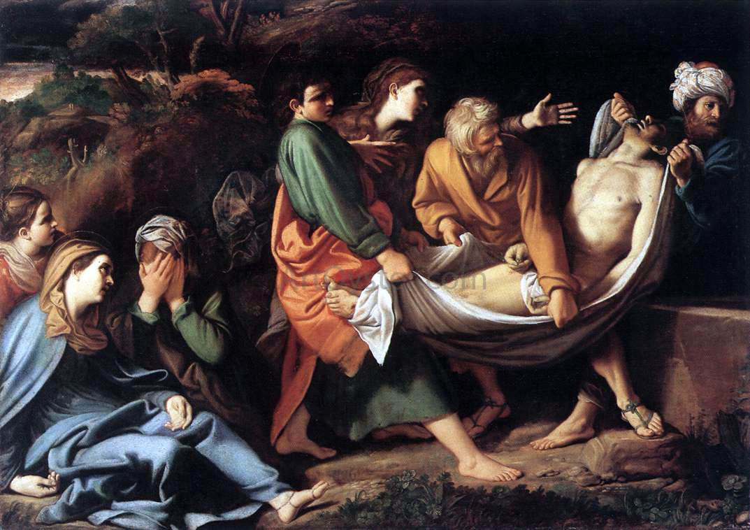  Sisto Badalocchio The Entombment of Christ - Canvas Print