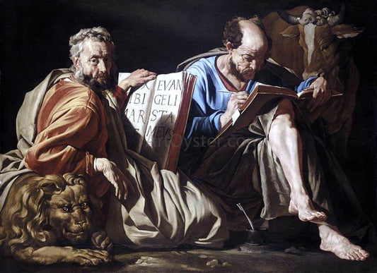  Matthias Stom The Evangelists St Mark and St Luke - Canvas Print