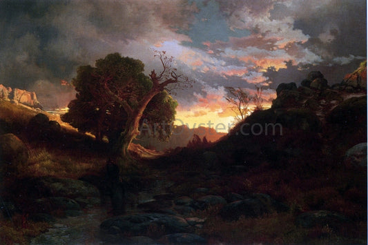  Thomas Moran The Evening Hunter - Canvas Print