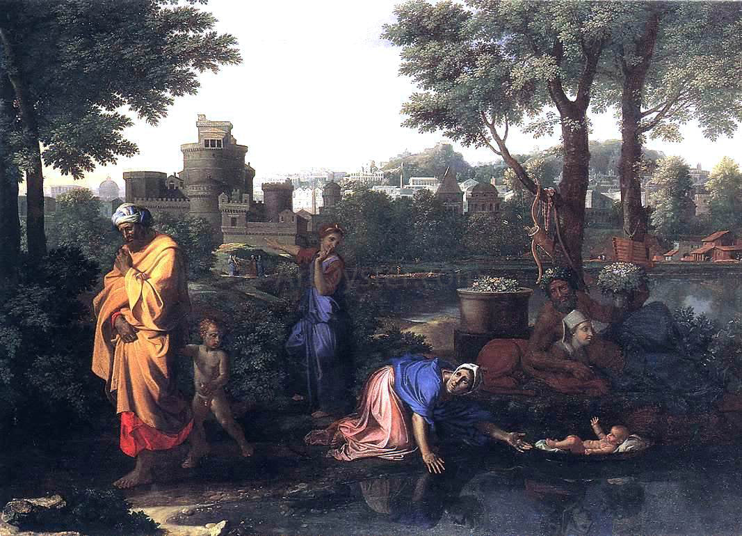  Nicolas Poussin The Exposition of Moses - Canvas Print