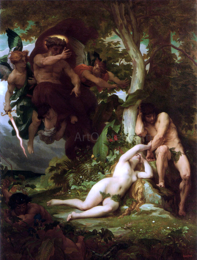  Alexandre Cabanel The Expulsion of Adam and Eve from the Garden of Paradise - Canvas Print