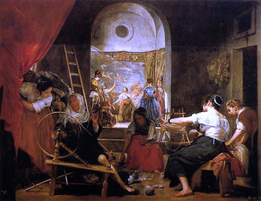  Diego Velazquez The Fable of Archne (also known as The Spinners) - Canvas Print