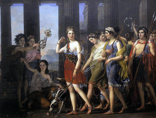  Joseph Paelinck The Fair Anthia Leading her Companions to the Temple of Diana in Ephesus - Canvas Print