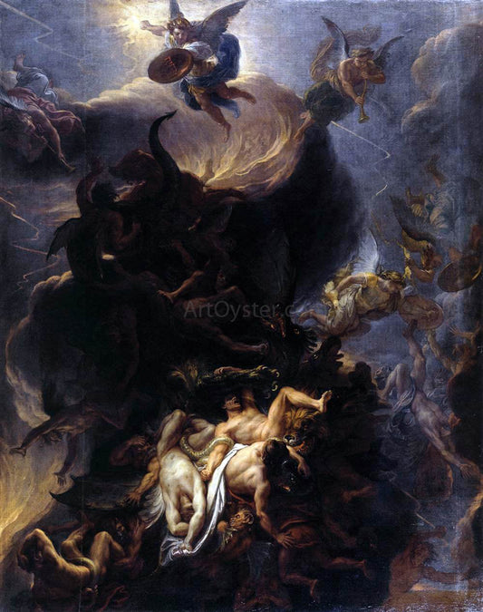  Charles Le Brun The Fall of the Rebel Angels - Canvas Print