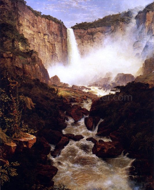  Frederic Edwin Church The Falls of Tequendama, Near Bogota, New Granada - Canvas Print