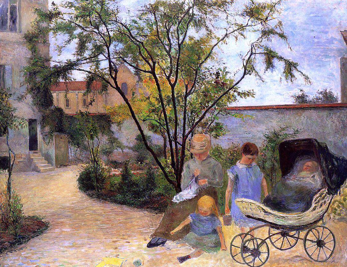  Paul Gauguin The Family in the Garden, rue Carcel - Canvas Print