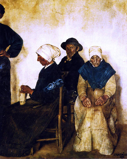  Jean-Francois Raffaelli The Family of Jean the Lame, Peasants from Plougasnou, Finistere - Canvas Print