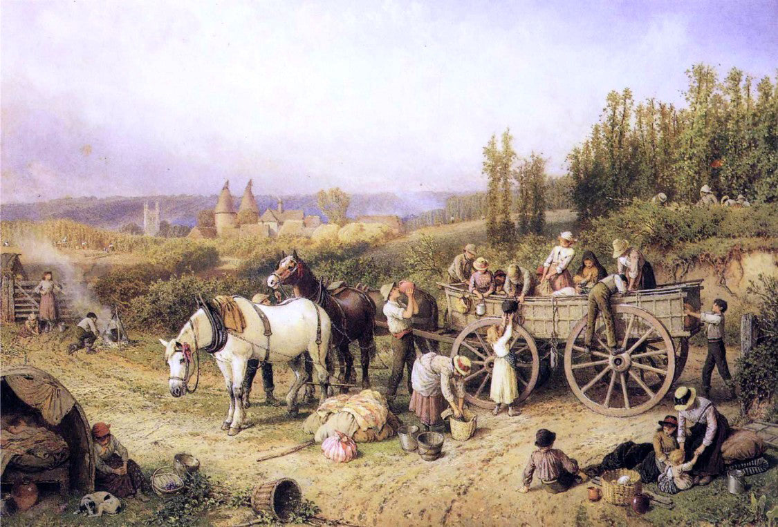  Myles Birket Foster The Farm Cart - Canvas Print